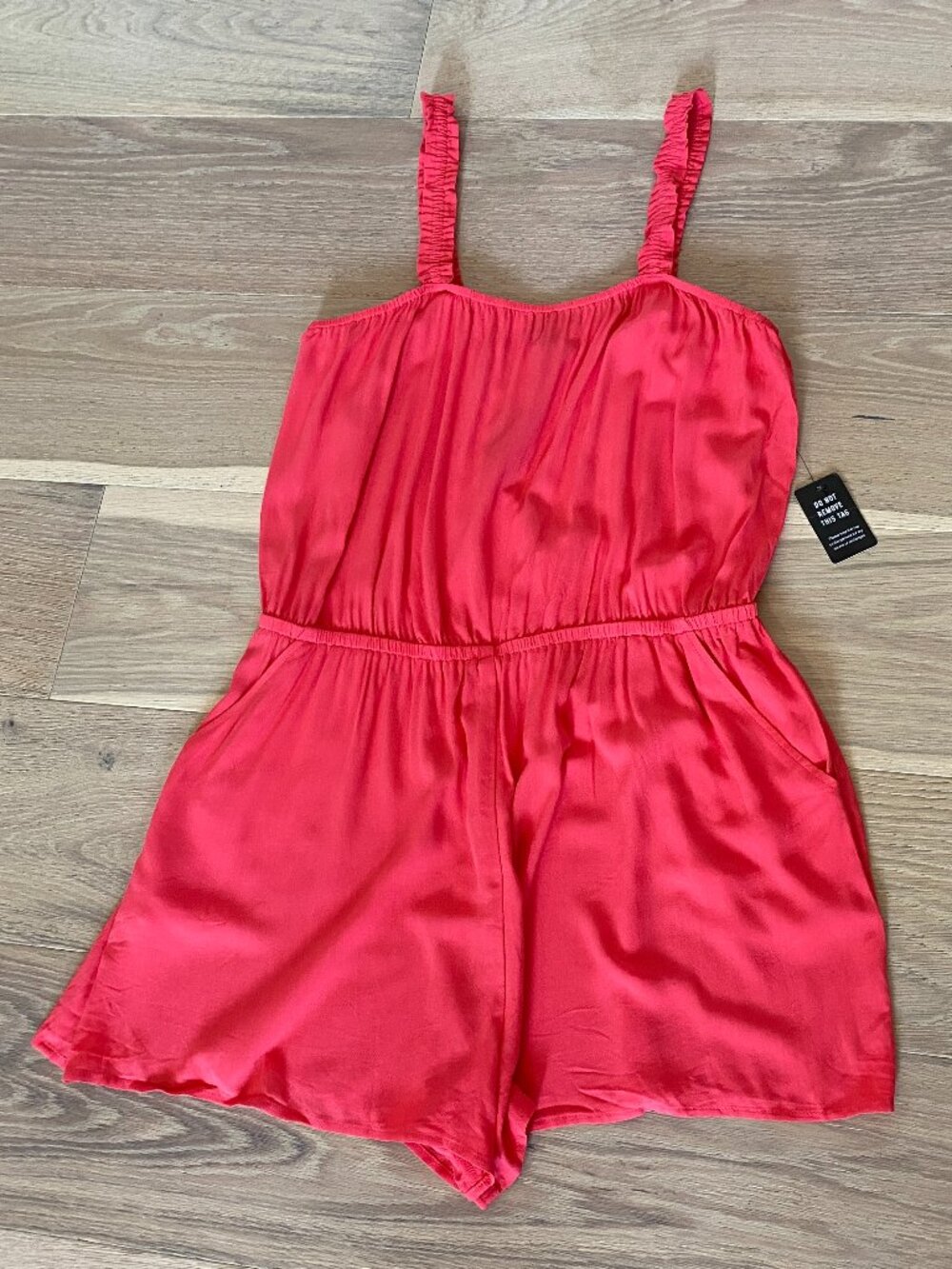 Express Brick Red-Pink Romper Size L NWT